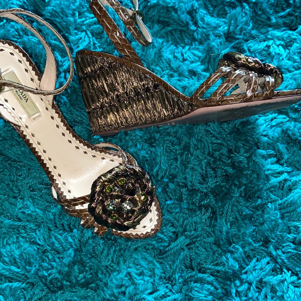 Prada wedge sandals size 38